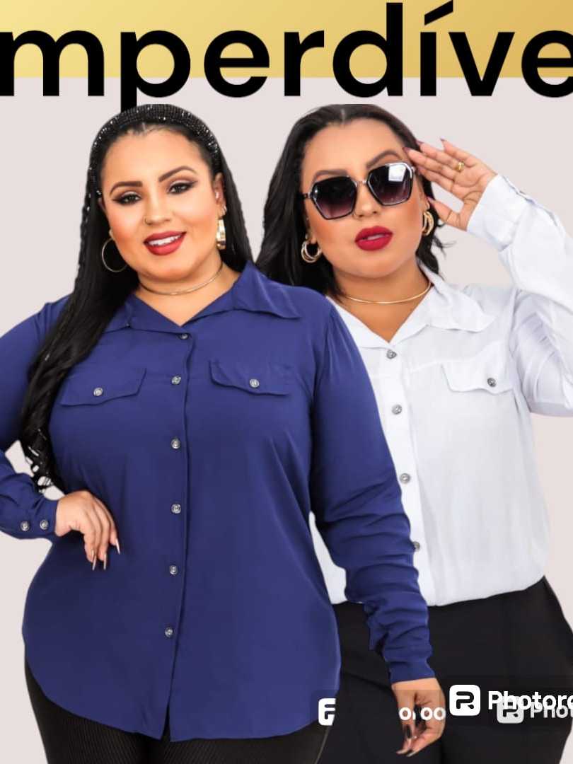 camisa social feminina plus size oversized