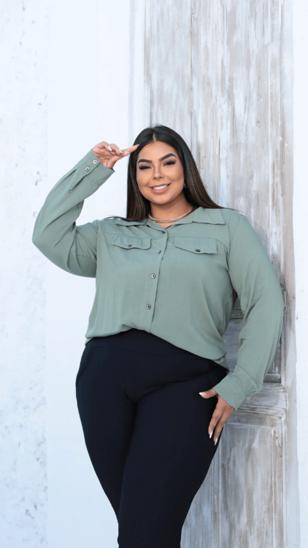 dicas de moda plus size com camisa social