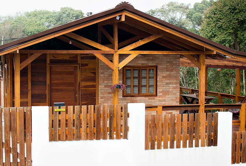 casas pré-fabricadas com varanda