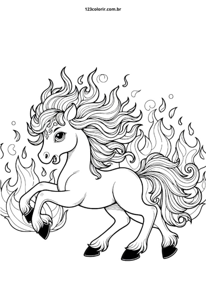 cavalo para crianças colorir