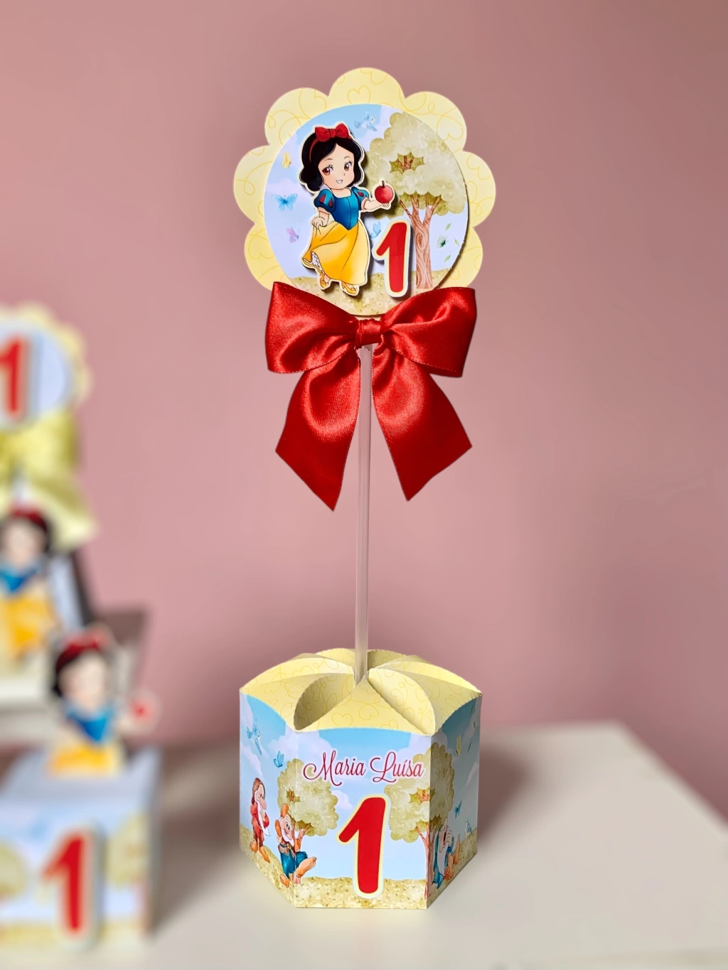 centro de mesa Branca de Neve EVA