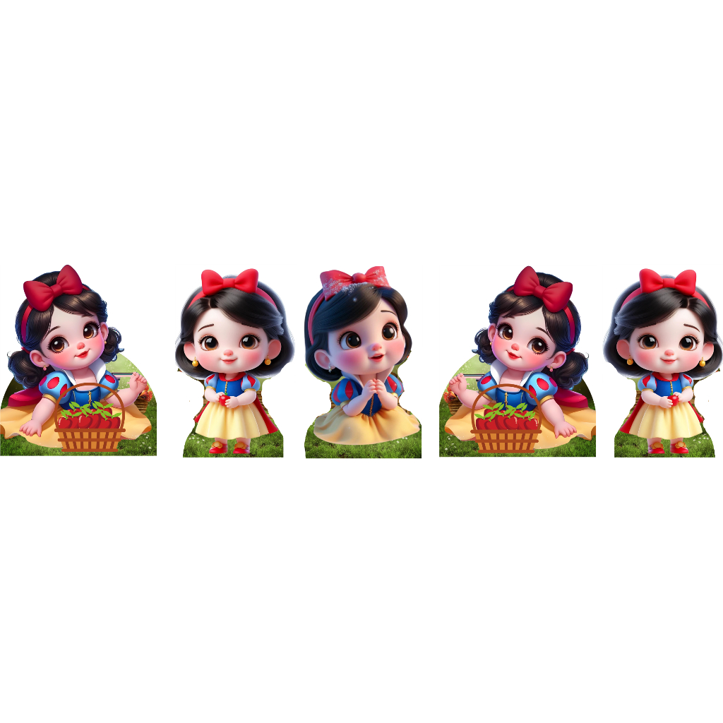 decoração Branca de Neve mesa principal