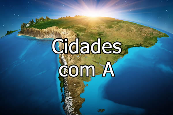 nomes de cidades com a