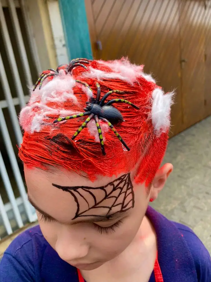 pintar cabelo com papel crepom