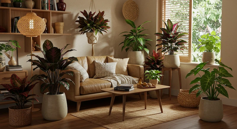 onde colocar planta mil cores na sala