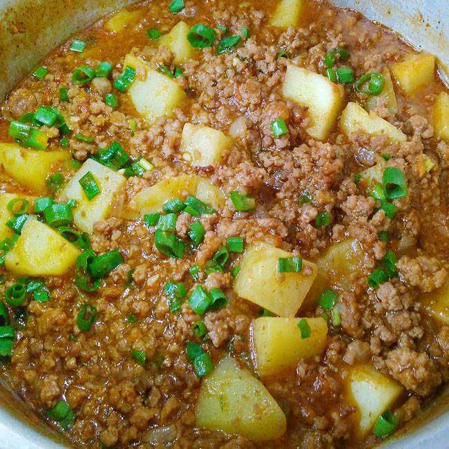 carne moída cremosa