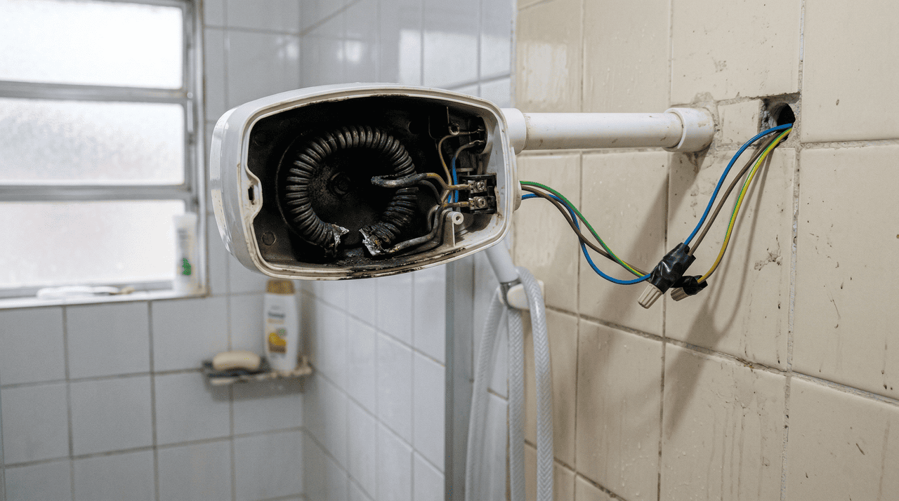 água fria no banho