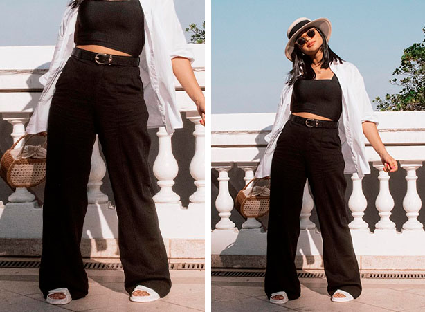 como usar calça preta com tênis