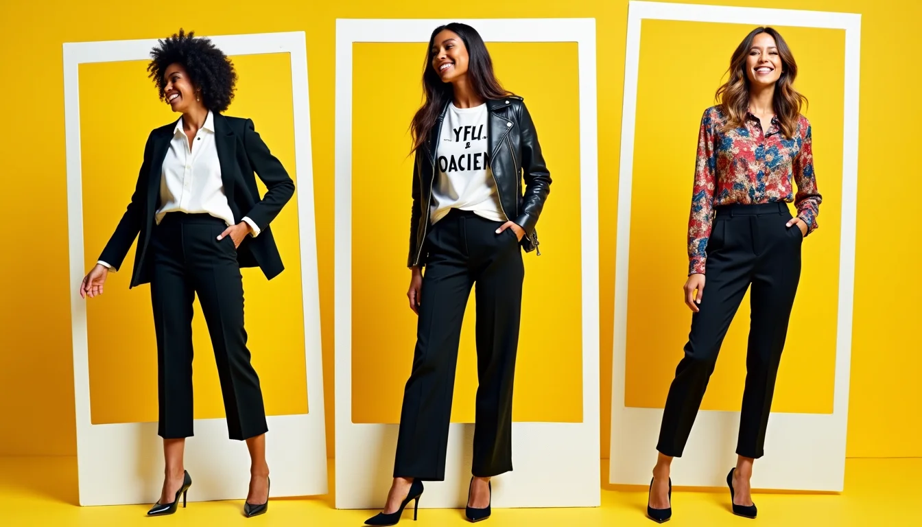 looks com calça preta alfaiataria trabalho