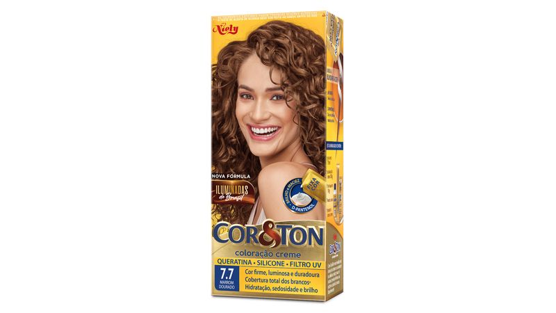 cabelo marrom café com mechas