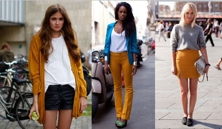 cores complementares para amarelo mostarda