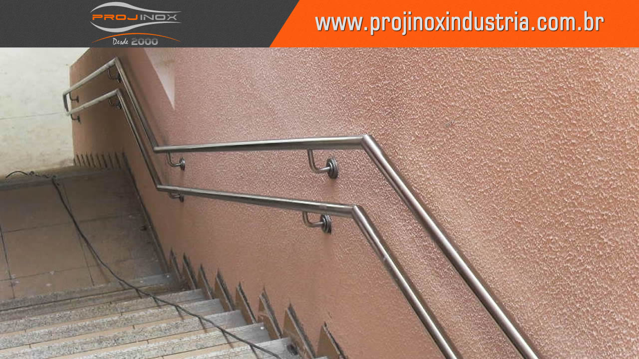 corrimão inox para área externa