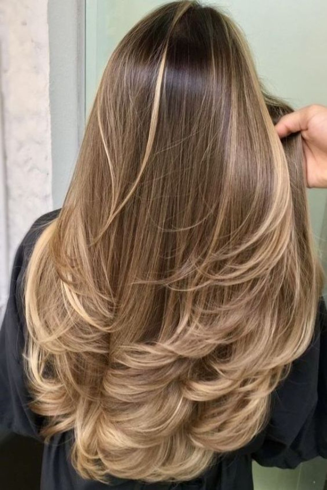 corte em camadas longas