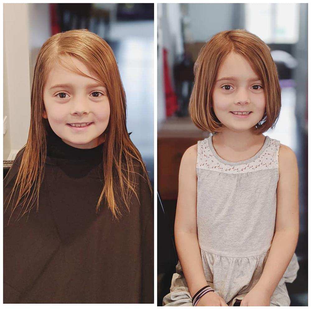 corte em camadas infantil feminino longo
