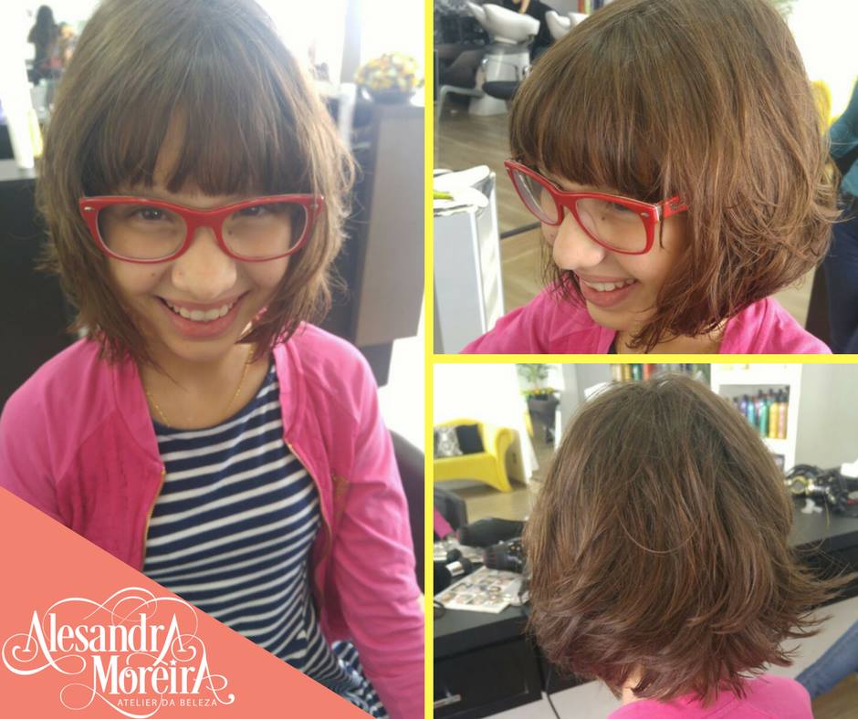 corte reto infantil feminino longo