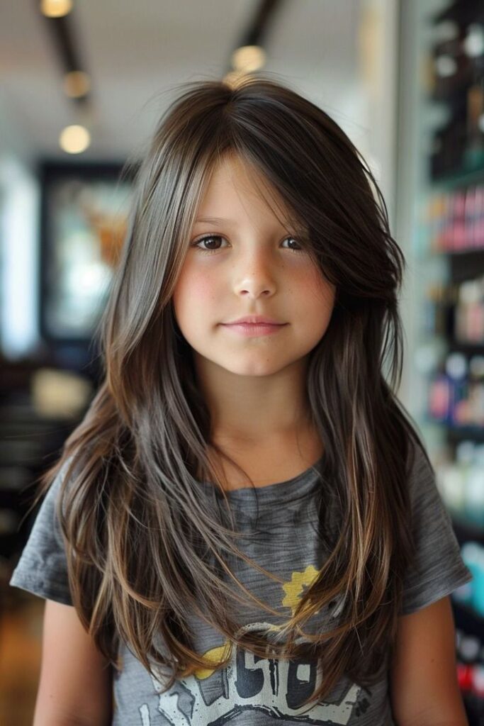 penteados cabelo infantil feminino longo