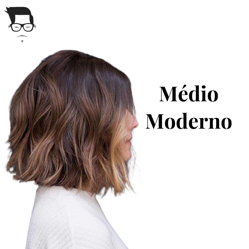 corte médio para cabelo cacheado