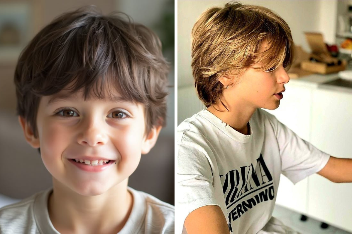 estilos de corte infantil liso masculino