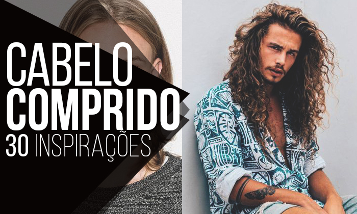 cabelo masculino longo com franja