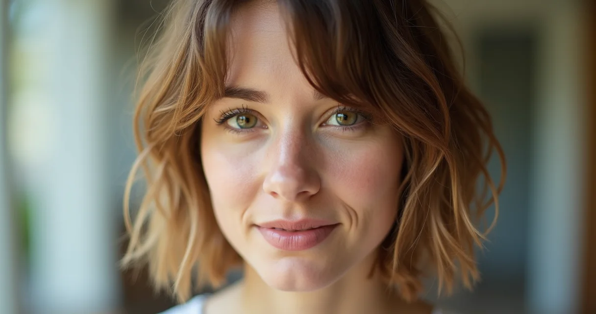 corte médio para cabelo ondulado
