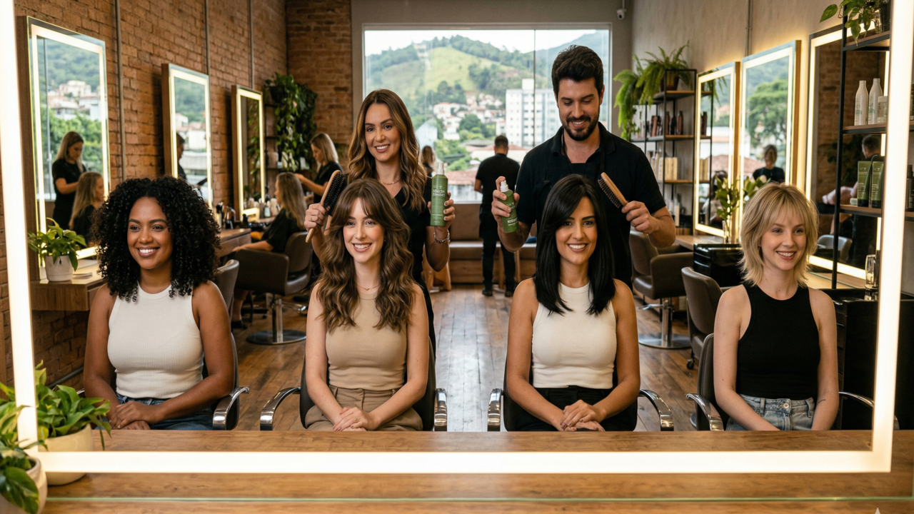 cabelo médio cacheado