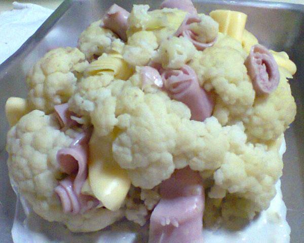 couve-flor gratinada