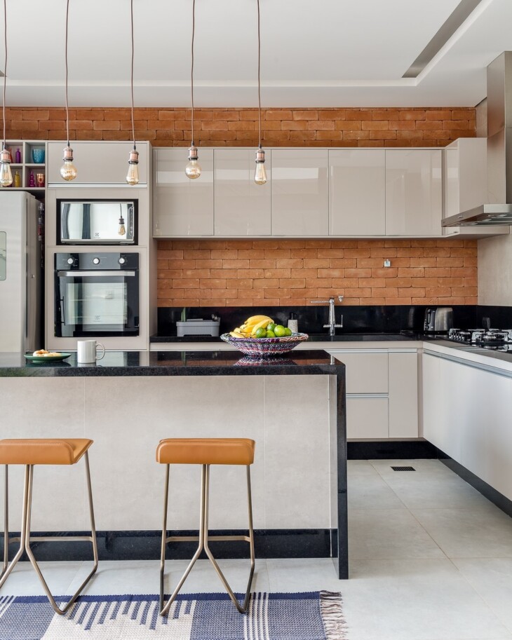 cozinha integrada com bancada