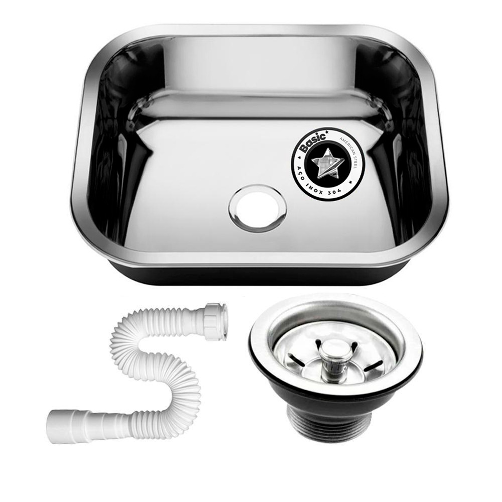 cuba retangular 40x34 inox