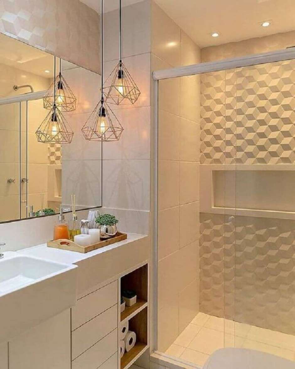 Decoração de banheiro moderno