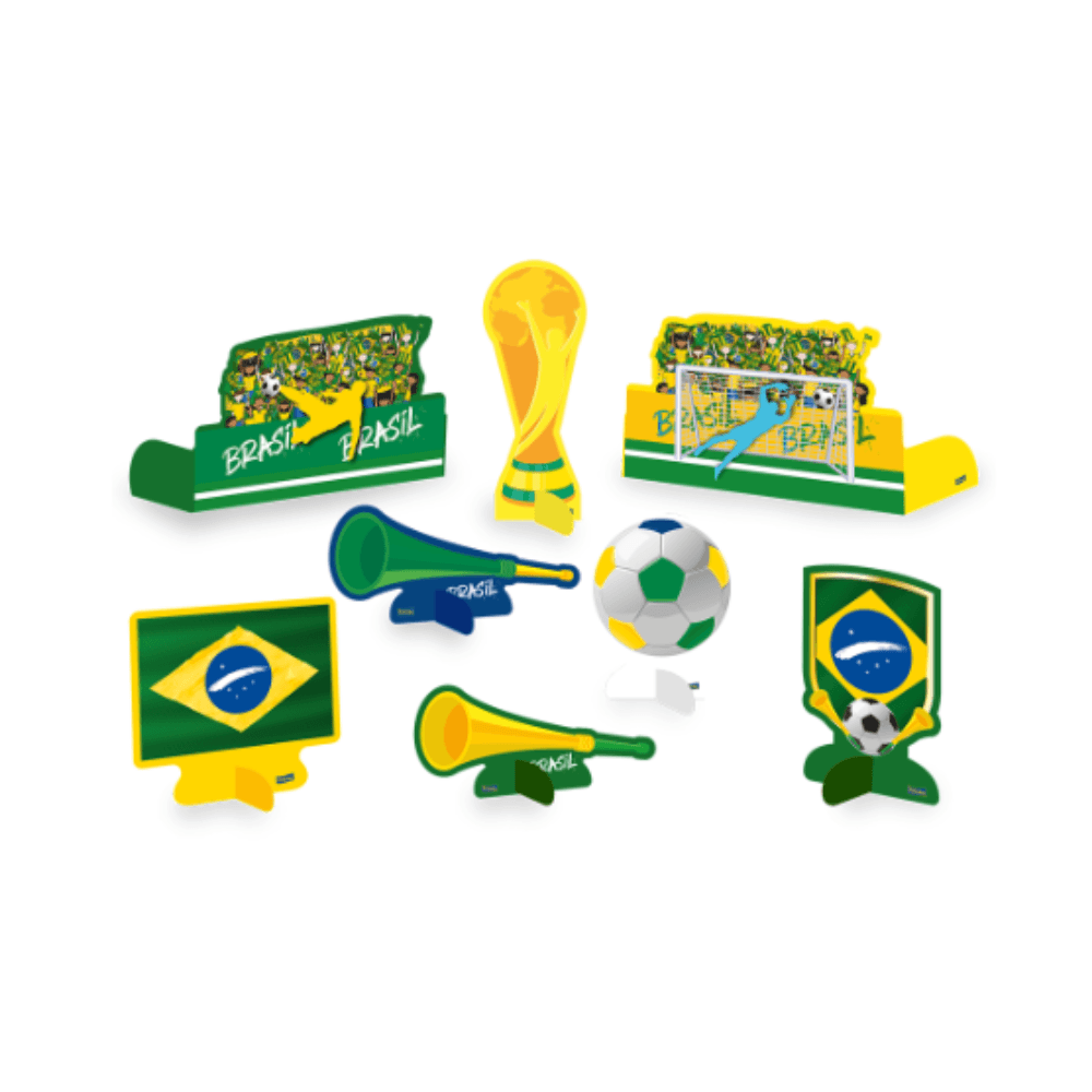 decoração festiva verde amarelo