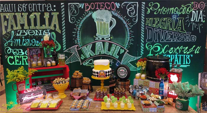 decoração boteco aniversário