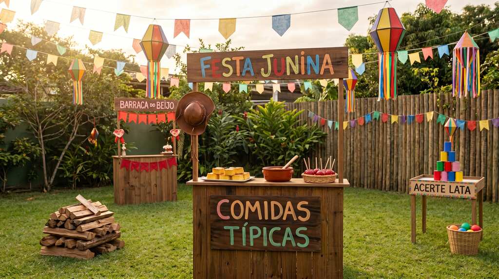 decoração festa junina para casa