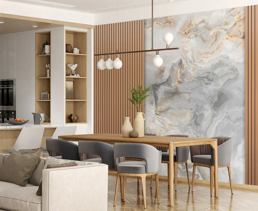 ideias decoração parede sala de jantar moderna