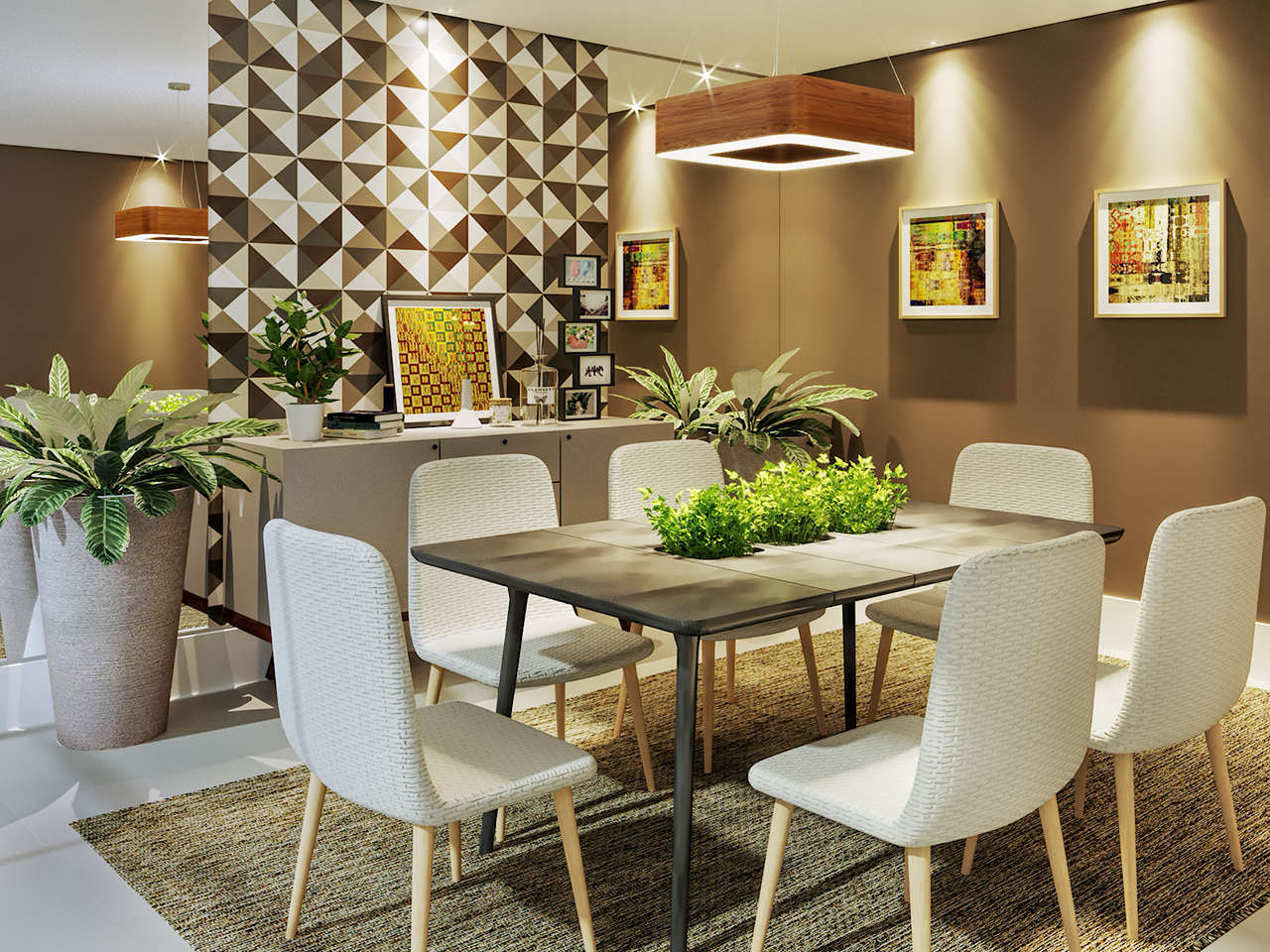 cores para parede de sala de jantar