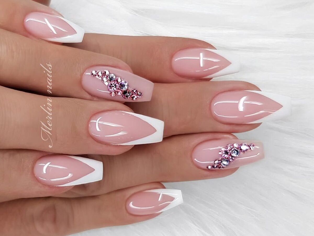 unhas decoradas em gel simples