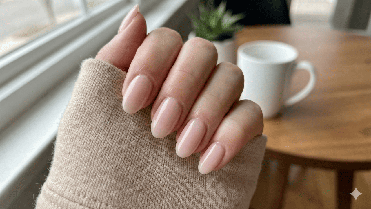 unhas de gel curtas