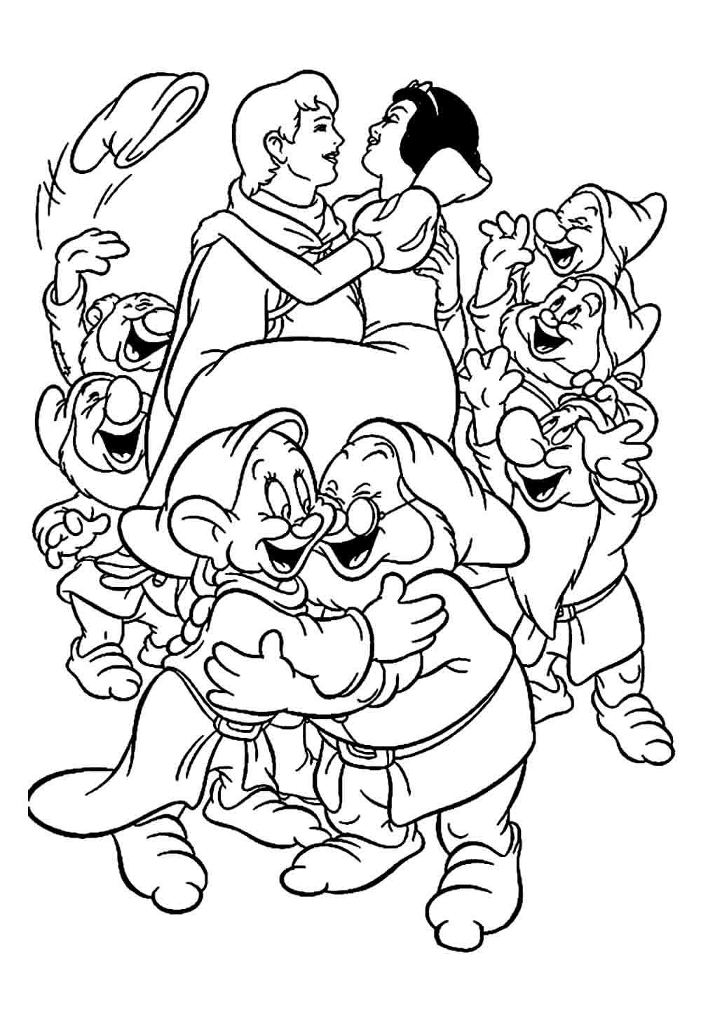 desenho da Branca de Neve para imprimir