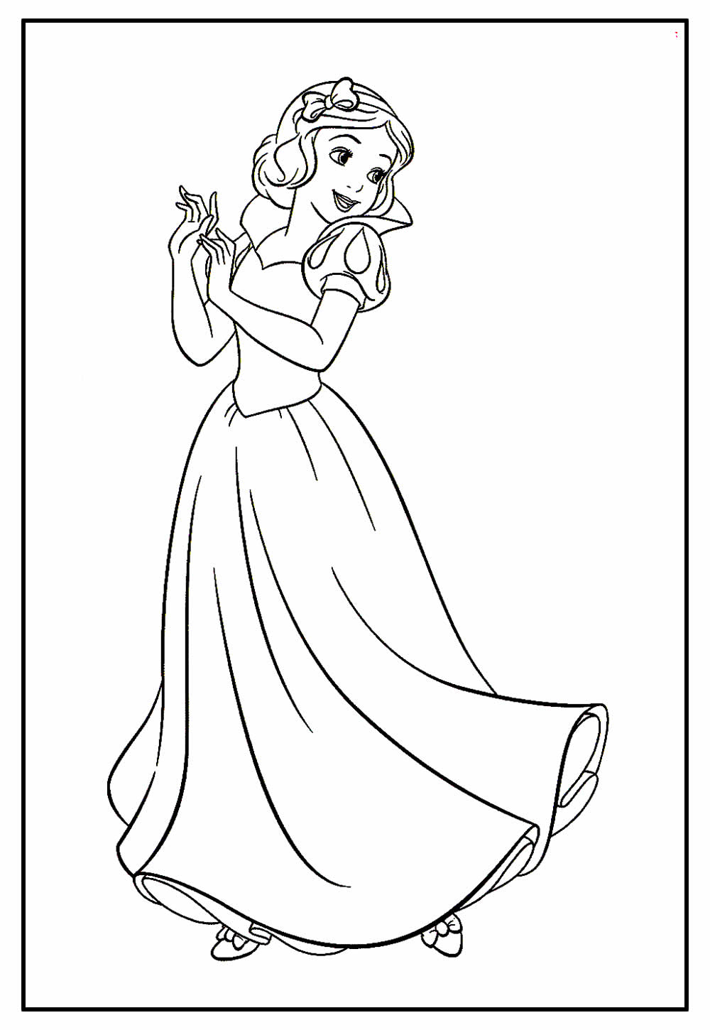Branca de Neve em PDF para colorir