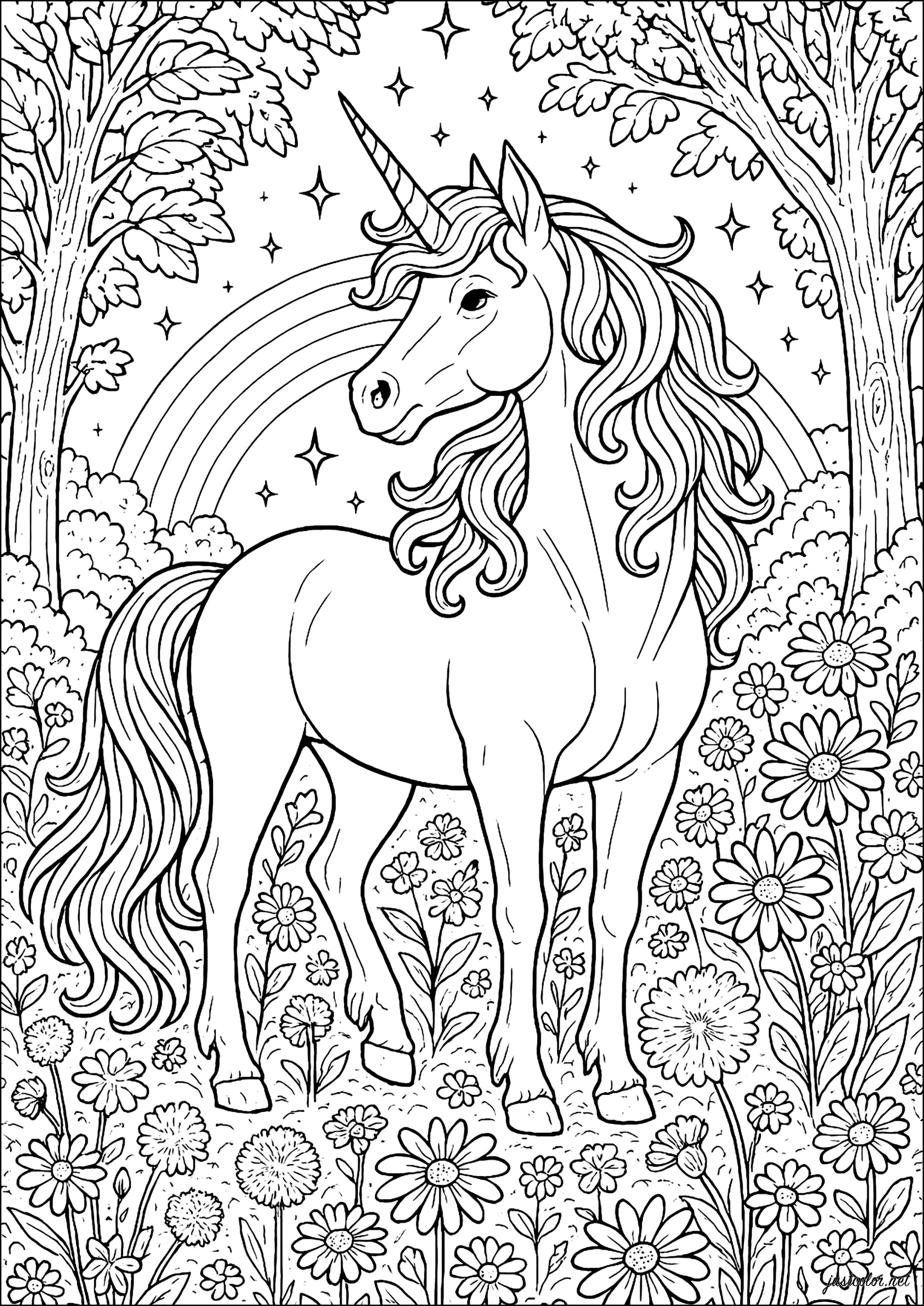 desenho de unicórnio para imprimir