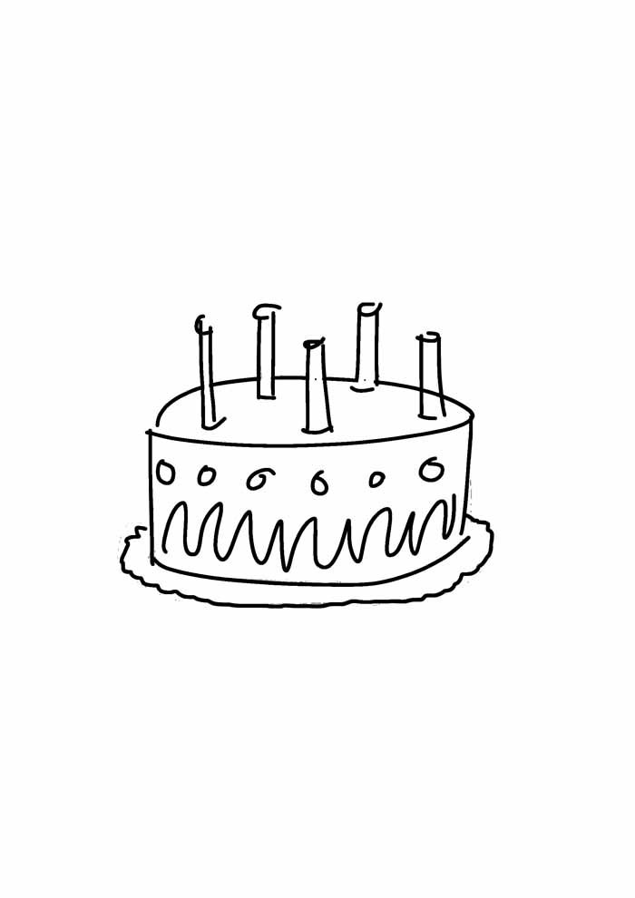 desenho de bolo para colorir pdf