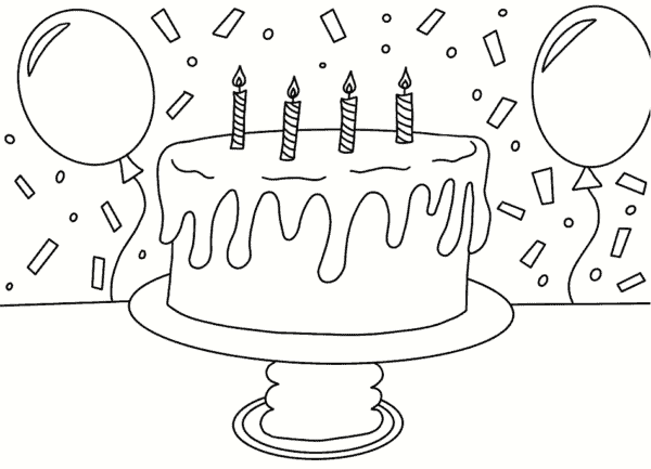 desenhos de bolos decorados para colorir