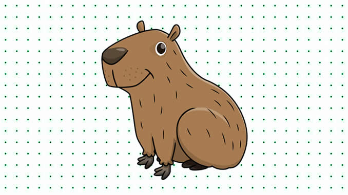 paper toy capivara