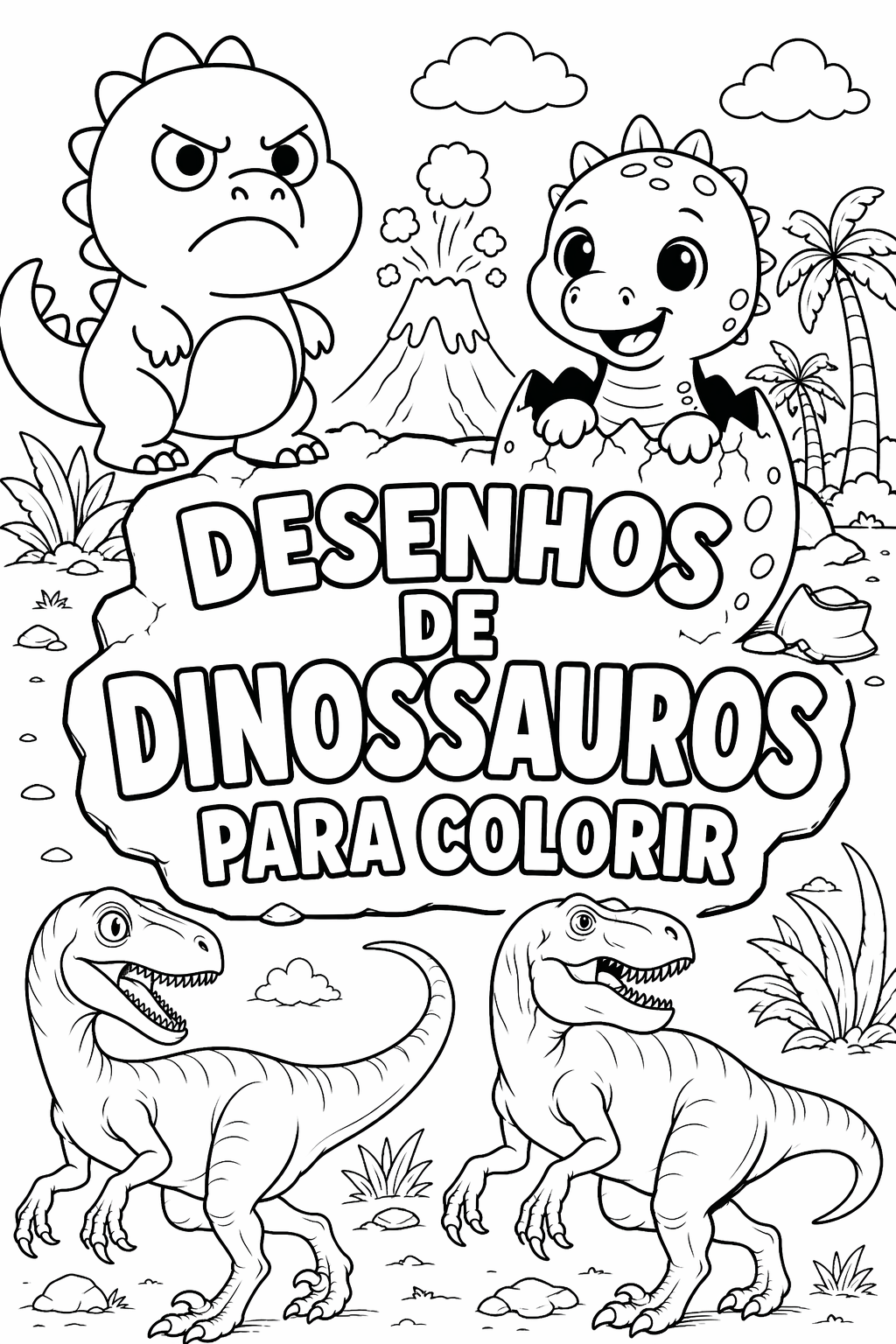 atividade infantil dinossauro para pintar