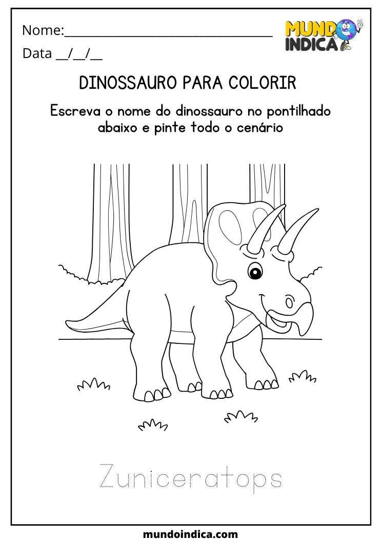 desenhos de T-Rex para colorir