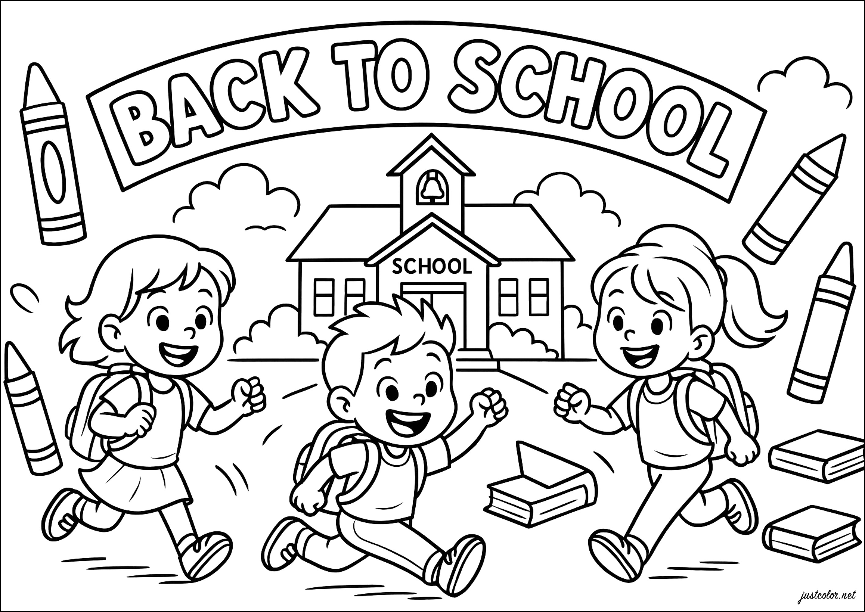 escola para imprimir e colorir