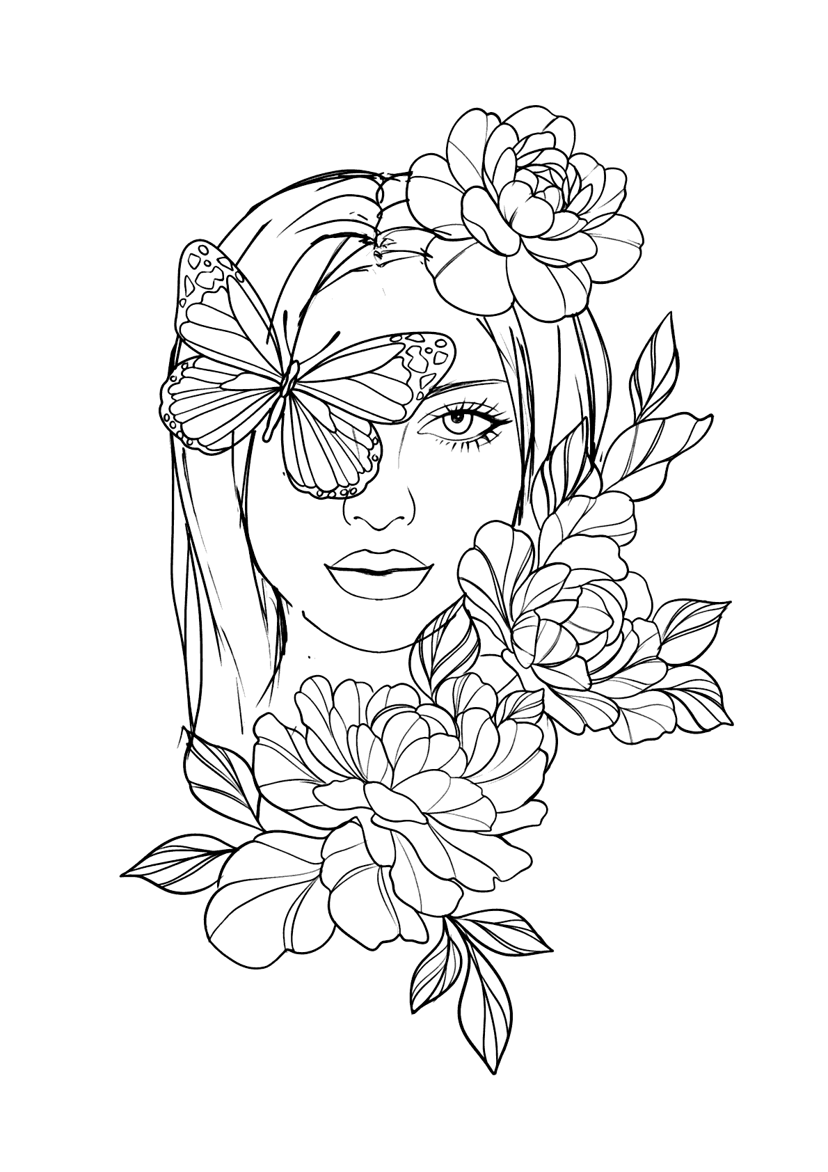 desenho de flor para imprimir e colorir