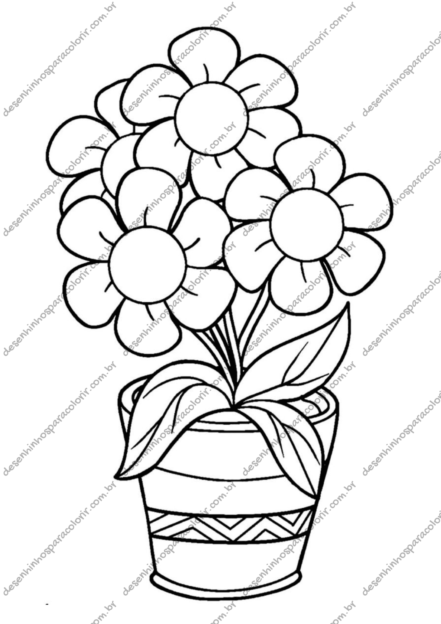 flores com rostos para colorir