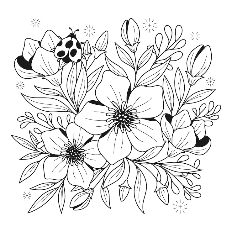 margarida para colorir