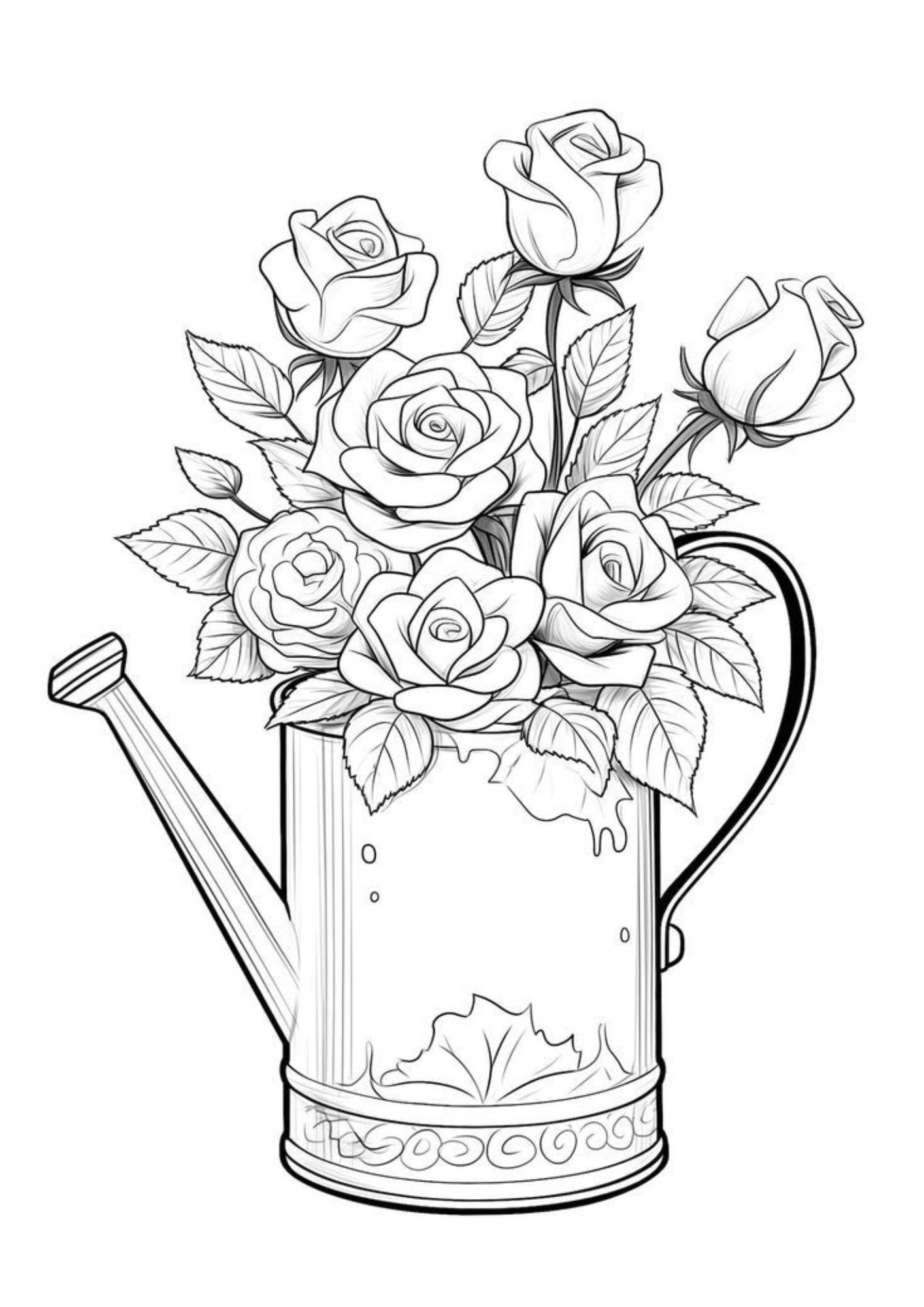 tulipa para colorir realista