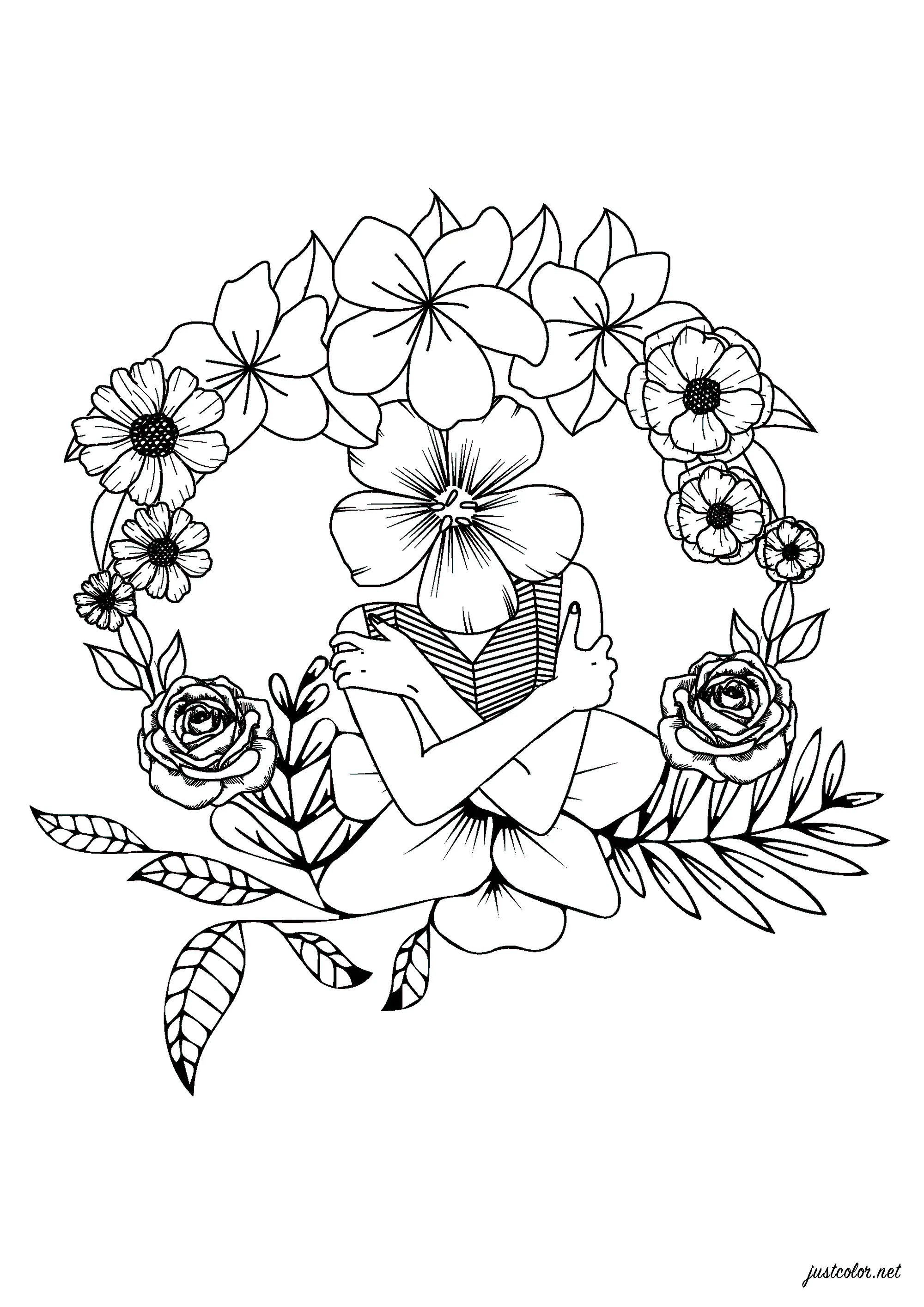 desenhos de flores fofas para colorir